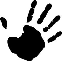 icône d'une empreinte de main