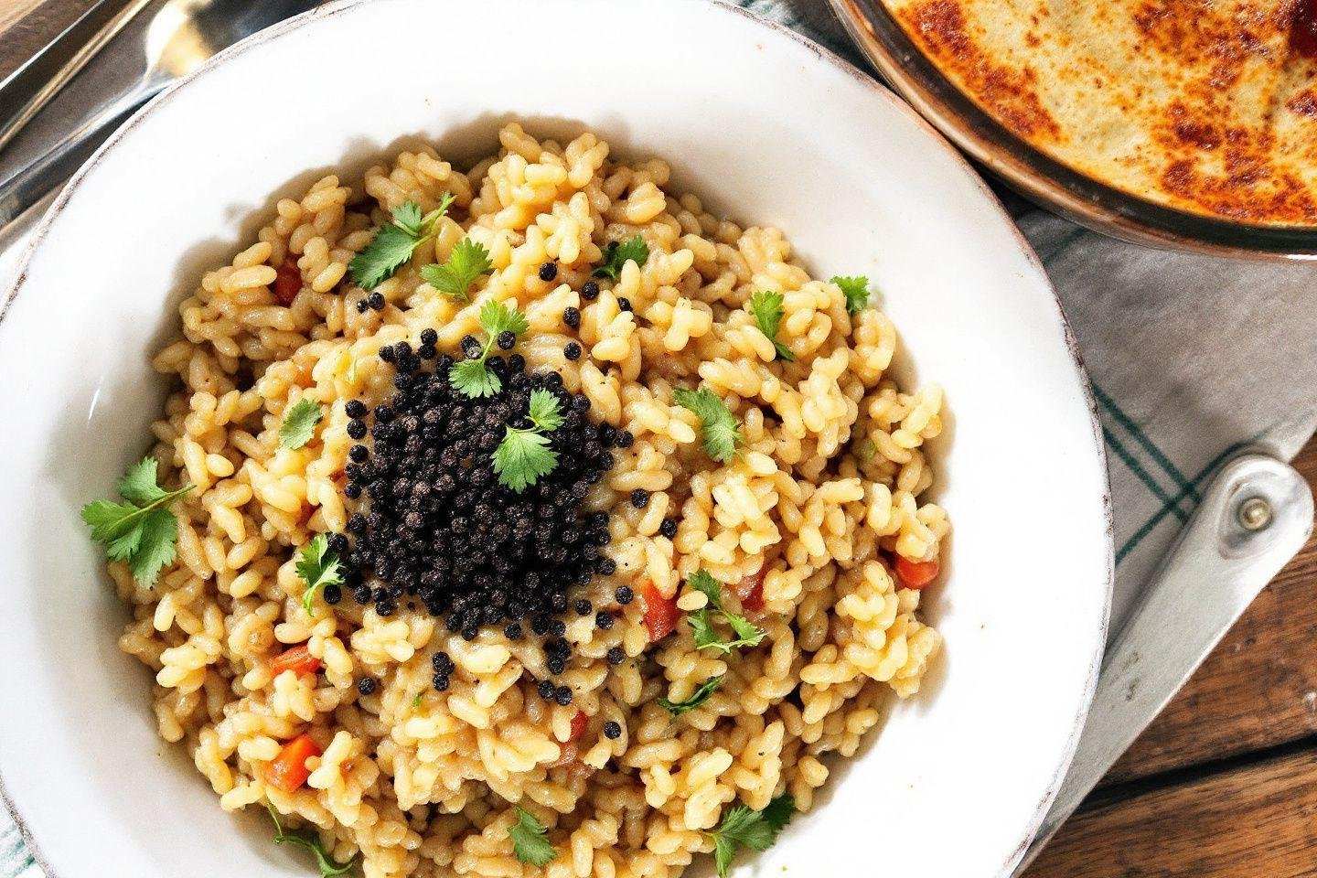 Recette de risotto crémeux au poivre noir de Kampot IGP : saveurs authentiques cambodgiennes