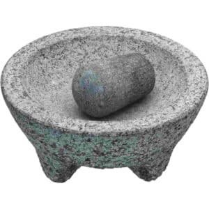 mortier et pilon en pierre de granit naturel