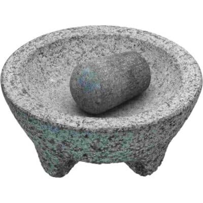 mortier et pilon en pierre de granit naturel