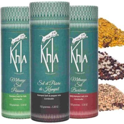 Coffret 3 Sels de Kampot Parfumés (150g)